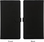 Car Registration and Insurance Holder, Leather Magnetic Shut Vehicle Glove Box Organizer for Document, Card, Driver License, Black