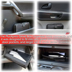 Glove Box Compartment Organizer - Car Document Holder - Owner Manual Case Pouch - Vehicle Storage Wallet for Registration & Insurance Card - Premium Auto Paperwork Holder - Log Book included - Red