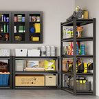 48" W Storage Shelves 2500LBS Garage Shelving Heavy Duty 5 Tier Adjustable Shelving Unit Metal Storage Rack for Basement, Pantry, Kitchen, Warehouse 19.7" D x 47.2" W x 72" H