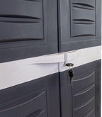 Sunnydaze Lockable Storage Cabinet - Indoor or Garage Storage Cabinet with 4 Adjustable Shelves - 72" H - Garage, Office, Home, Laundry Room - Shadow