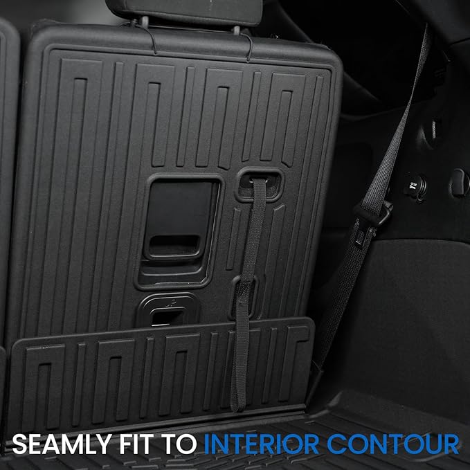 Cargo Mat Backrest Mats for 2016-2025 2026 Dodge Durango 6/7 Seats Car Mat Accessories, All Weather TPE Cargo Liner Trunk Mat SXT GT RT SRT 392 Hellcat(Cargo Mat+3rd Row Backrest Mats)