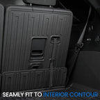 Cargo Mat Backrest Mats for 2016-2025 2026 Dodge Durango 6/7 Seats Car Mat Accessories, All Weather TPE Cargo Liner Trunk Mat SXT GT RT SRT 392 Hellcat(Cargo Mat+3rd Row Backrest Mats)