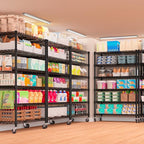 PrimeZone 6 Tier Wire Shelving with Wheels 79''H 1500lbs Storage Shelves NSF Certified Heavy Duty Steel Metal Shelf Adjustable Rolling Rack Kitchen Garage Closet Pantry Laundry 79''HX36''WX16''D 3Pcs