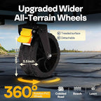 VIVOHOME 400L Large Capacity Double Decker Collapsible Wagon 500lbs Heavy Duty Utility Folding Cart with Big Wheels 53" Extended for Camping, Sports