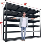 REIBII 84“H Garage Shelving Heavy Duty Storage Shelves 3500 LBS Adjustable Metal Shelving Uints and Storage for Garage, Warehouse, School, Commercial, Business, 60 "W x 84 "H x 24 "D, 2 Pack