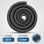 Nilight Cable Sleeve, 10ft-1inch Cord Management Sleeves, Braided Sleeving, Split Self Wrapping Wire Loom for Computer Electrical Automotive Harness Protector Organizer, Black