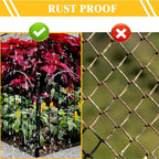 Garden Fence, 22 in(H) x 27.5 ft(L) Arched Rustproof Metal No Dig Fence Garden Fence Border,Ground Stake Animal Barrier Fence for Rabbit Dog, Outdoor Landscape Decor for Yard & Patio,25 Pack