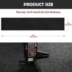 450 GSM Extra Thick Waterproof Black Carpet Runner for Events Decorations, 3X15 Ft Not Slip Red Runner Aisle Runway Rug for Wedding, Party, Banquet, Activity Entrance and Special Events Decorations