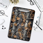 Clipboard with Storage,Office Supplies Nursing Clipboards Folder with Pen Holder Plastic Foldable Clip Board with Storage for Nurse Teacher,Camouflage Forest