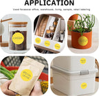 2 - Inch Round Yellow Color - Coding Stickers,4 Rolls, 2000 PCS Multipurpose Strong - Adhesive Labels for Office,Inventory,Organizing