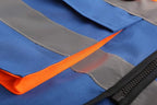 A-SAFETY Reflective Safety Vest, Hi Vis 9 Pockets High Visibility Zipper Front Safety Vest, Orange&Blue Color Mixed, L
