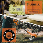 PLUGTUL 10 Gauge Extension Cord 15FT, Black Outdoor Extension Cord with Lighted End, Heavy Duty, 15A 1875W SJTW, ETL Listed