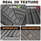 TripleAliners Floor Mats All Weather Liner Compatible with 2019-2026 RAM 1500 Crew Cab Accessories 1st & 2nd Row Floor Liners TPE Heavy Duty Custom Fit Car Mats (Not for Classic)