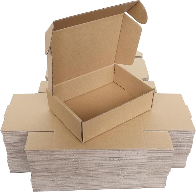 Shipping Boxes Corrugated Cardboard Mailer Boxes Literature Mailer for Packaging Small Business Craft Gifts Giving Products (Brown, 7x5x2)