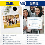 150 Pack 5 Mil Laminating Sheets, 9x11.5 Inches Thermal Laminating Pouches, for Laminator, Letter Size, Ultra Clear, Thick, Hold 8.5x11 Inches, Office School Supplies
