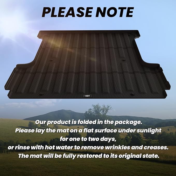 LASFIT 5.5ft Bed Mat for Ford F-150 2015-2023| F150 Lightning 2022 2023 67.1" Trcuk Bed Box Liner TPE All Weather Protector Durable & Easy Clean-Not Fit for Drop in Bedlienr