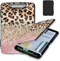 Pattern Design Clipboard with Storage - Heavy Duty Legal Size Clipboard, Ideal for Teachers, Nurses, Office Workers, Contractors, and Kids - 9.5 x 14.2 Inch (Leopard Print)