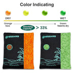 4 x 500 Gram Rechargeable Silica Gel Desiccant Packs, Microwave Reactivated Moisture Absorbers, Color Indicating Reusable Dehumidifier for Car, Closet, Basement, Garage