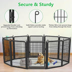Decorative Garden Fence with Gate, 40 in(H) x 77 ft(L) Rustproof Metal Fence Panels No Dig Fence with Full Panel Gate, Dog Fence Outdoor for Yard, Animal Barrier Garden Fencing for Yard