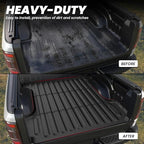 LASFIT 5FT7 Truck Bed Mat for Ram 1500/1500 RHO 2019-2026 & RAM 1500 Classic 2019-2024 Short Bed (5.7 FT / 67.4inches) Not for Rambox, All Weather Custom Fit Truck Cargo Bed Liner, Black