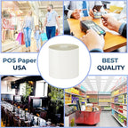 2 1/4" x 90' 2-Ply Carbonless Paper (50 Rolls/Case) - White/Yellow - BPA Free