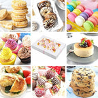 5 Set Corrugated Full Sheet Window Cake Box 26x18x4 Inch with Cake Board and Pink Satin Ribbon Heavy Duty Large Rectangle Bakery Boxes with Window White Bakery Boxes for Packaging Cupcake