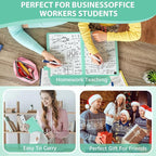 Feifeiya 6 Sides Whiteboard Notebook Portable Whiteboard Dry Erase Notebook Portable Dry Erase Board Double Sided Folding Whiteboards White Board for Office Study Meeting(Mint Green,A5: 6"×9”)