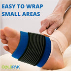 Ice Pack Sleeve - 5.5" x 9.5" Pouch Holder with Wide Elastic Strap (Ice Pack Not Included) Blue