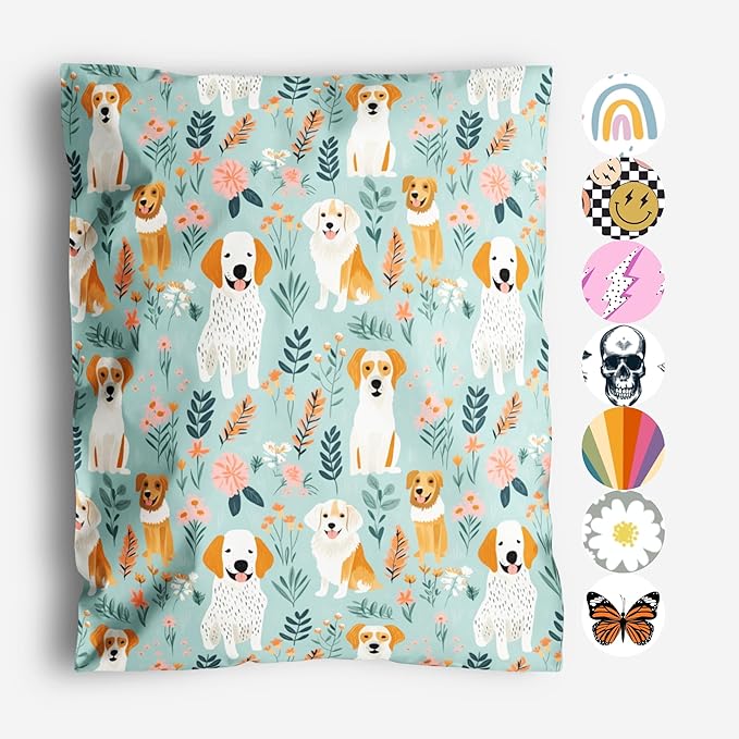Package Mint Poly Mailers Cute Shipping Bags for Clothing, Plastic Mailing Bags for Small Business Self Seal, Non-Padded Waterproof Packaging Envelope, 10x13 Multi-Color, 100 Pack