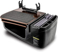AutoExec GripMaster Car Desk for Your Vehicle Workstation and Mobile Office, Mahogany with Printer Stand