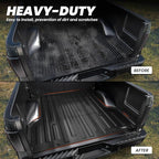 LASFIT Truck Bed Mat (5.5FT, 67" Bed) Fit for Ford F-150 2004-2014 | Lincoln Mark LT 2006-2008, All Weather Protection TPE Heavy Duty Car Bed Liner - 1PC Black