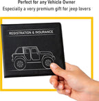 CANOPUS Car Registration and Insurance Holder, Car Document Holder, Vehicle Registration and Insurance Card Holder, Wallet for Auto, Trailer, Motorcycle, Truck, Vehicle Paperwork Organizer (2 Pack)