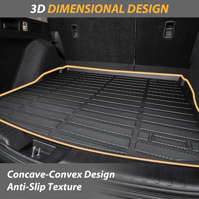 AIPOIL® Floor Mats for 2017-2020 Hyundai Elantra Fits 1st & 2nd Row TPE All Weather Anti-Slip Floor Liners Full Set Custom Car Mats Accessories, Black