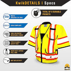 KwikSafety - Charlotte, NC - GODFATHER Safety Vest [CUSHIONED COLLAR + TABLET POCKET] ANSI OSHA