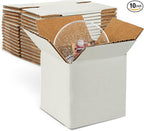 MT Products Sturdy White Corrugated Cardboard Shipping Boxes 6" x 6" x 6" - Small Mailing/Moving Boxes for Transport - Pack of 10