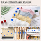 PARLAIM 1/2 Inch Round Adhesive Color-Code Dot Stickers,500 Stickers Inventory Dots Label in Dispenser Box,Blue Circle Coding Labels for Office Home (Blue)