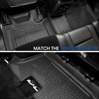 Floor Mats Set for 2016-2026 Dodge Durango (Only for 7 Seats with Bench Seats), All Weather TPE Backrest Mat Trunk Mat Cargo Liner Door Sill Guards Accessories (7 Seats Floor Mats Set)