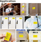 PARLAIM 3 X 5 Inch 1000Per/4Rolls Rectangle Inventory Color Coding Labels,Roll Square Label Stickers for Home (Yellow)