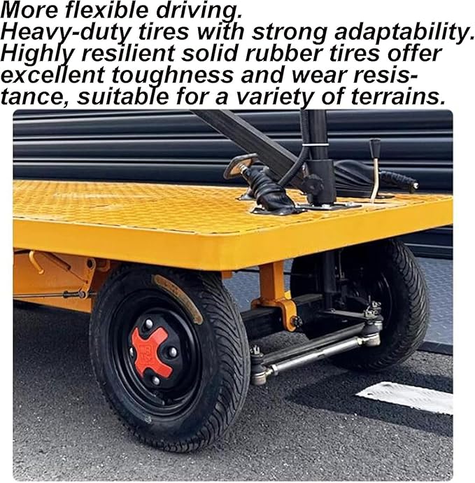 Electric Foldable Platform Truck 600Kg Capacity Steel Push Cart Portable Durable Folding Hand Truck for Warehouses Homes Businesses Space-Saving Transport Trolley