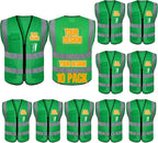 BeautyWill 10/20 Pack Custom Logo Safety Vest,Bulk High Visibility Class 2 Reflective Work Vests