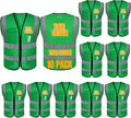 BeautyWill 10/20 Pack Custom Logo Safety Vest,Bulk High Visibility Class 2 Reflective Work Vests