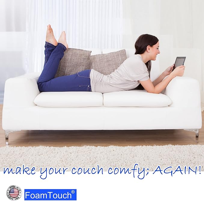 FoamTouch Upholstery Foam Cushion High Density 2'' Height x 30'' Width x 72'' Length