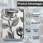 Pattern Design Clipboard with Storage - Heavy Duty Legal Size Clipboard, Ideal for Teachers, Nurses, Office Workers, Contractors, and Kids - 9.5 x 14.2 Inch (Rose)