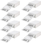 DGBDPACK Fanfold Direct Thermal Shipping Labels 4''x6'' 2400 Labels/8 Stacks (300 Pcs per Stack), Compatible with Zebra Rollo Beeprt Printer Ultra Adhesive