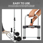 Vergo 275 Ibs Capacity Folding Hand Truck Dolly – Lightweight Aluminum Frame Dolly Cart with 42" Telescoping Handle, Compact Hand Cart with 7” Rubber Wheels - Ideal for Multi-Purpose Use (S300BT)