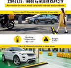 Happybuy 4 Pack of 1-Channel Rubber Cable Protector Ramps Heavy Duty 18000Lbs Load Capacity Cable Wire Cord Cover Ramp Speed Bump Driveway Hose Cable Ramp Protective Cover