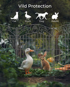 10 Panels No Dig Decorative Outdoor Garden Fence, 40 in(H) X 23.6 ft(L) Animal Barrier Fencing, Rustproof Portable Fence, Temporary Dog Fence Outdoor for Yard, Outside, Backyard, Patio