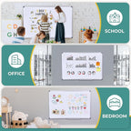 2 Pack 48 x 36 Large Magnetic Dry Erase Board with Removable Marker Tray| Commercial Quality Wall-Mounted Aluminum Message Presentation White Board for Home Office Classroom