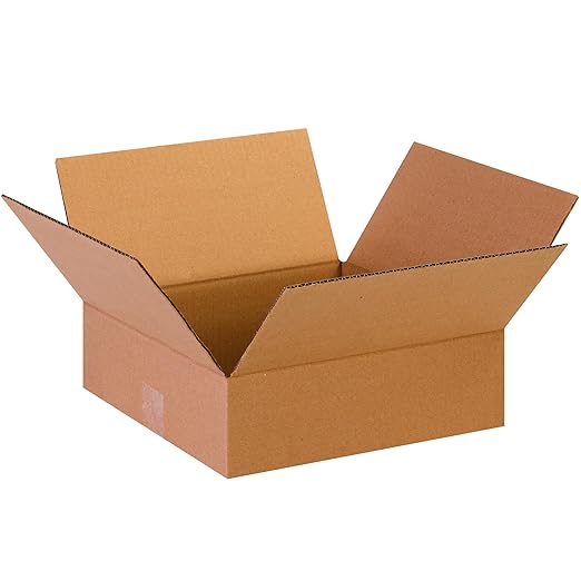TAPE LOGIC 13 x 13 x 4 Corrugated Cardboard Boxes, Flat 13"L x 13"W x 4"H, Pack of 25 | Shipping, Packaging, Moving, Storage Box for Home or Business, Strong Wholesale Bulk Boxes