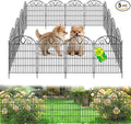 5 Panels No Dig Decorative Garden Fence Panel – 28" H X 9.8' L Rustproof Metal Dog Fence Outdoor for Yard, Animal Barrier Fence for Pet, Garden Border, Patio, Flower Beds| Temporary Fencing